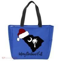 South Carolina Sc Merry Christmas Yall Tote Bag thumb 0