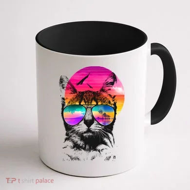Summer Cat Coffee Mug back