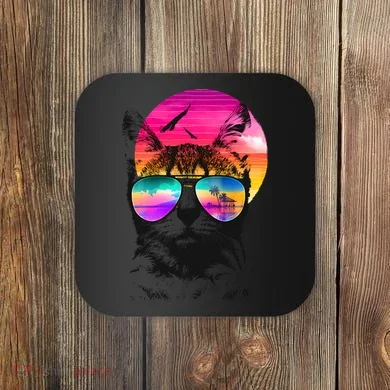 Summer Cat Coaster