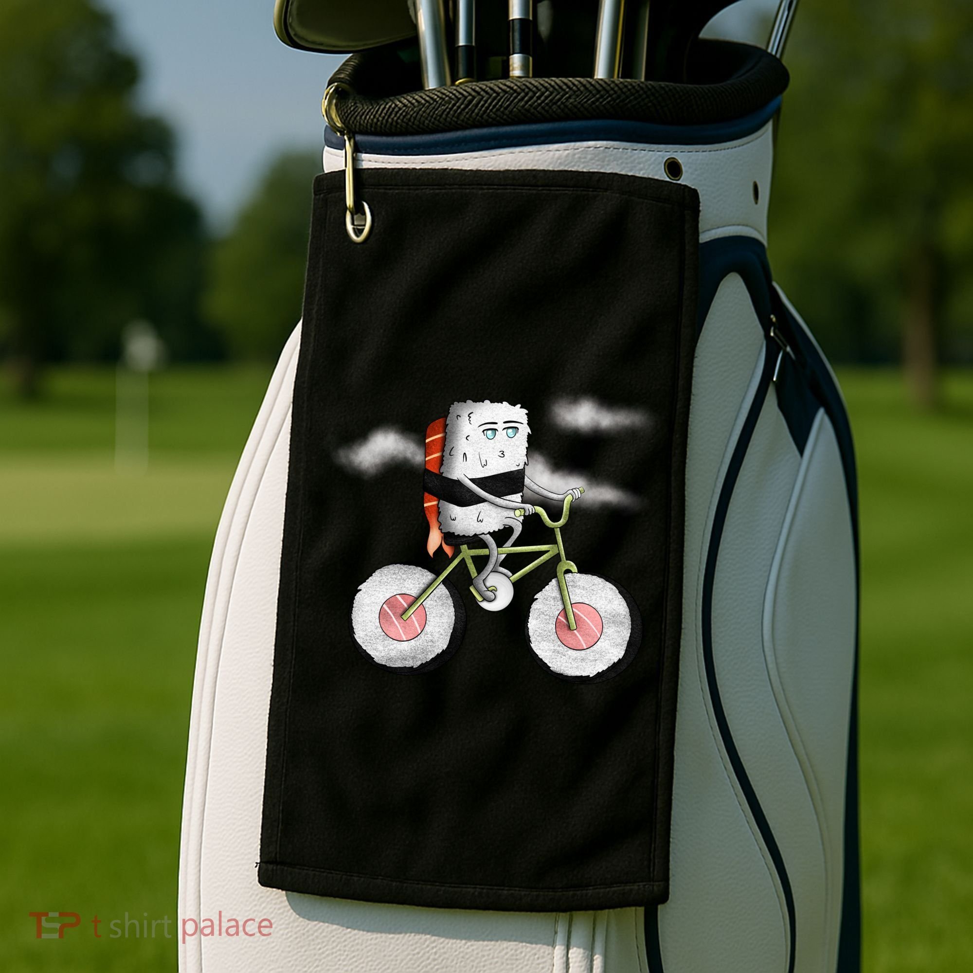 Sushi Cycling Golf Towel