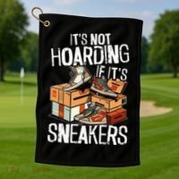 Shoe Collector Sneakerhead Shoe Lover I Love Sneakers Golf Towel thumb 1