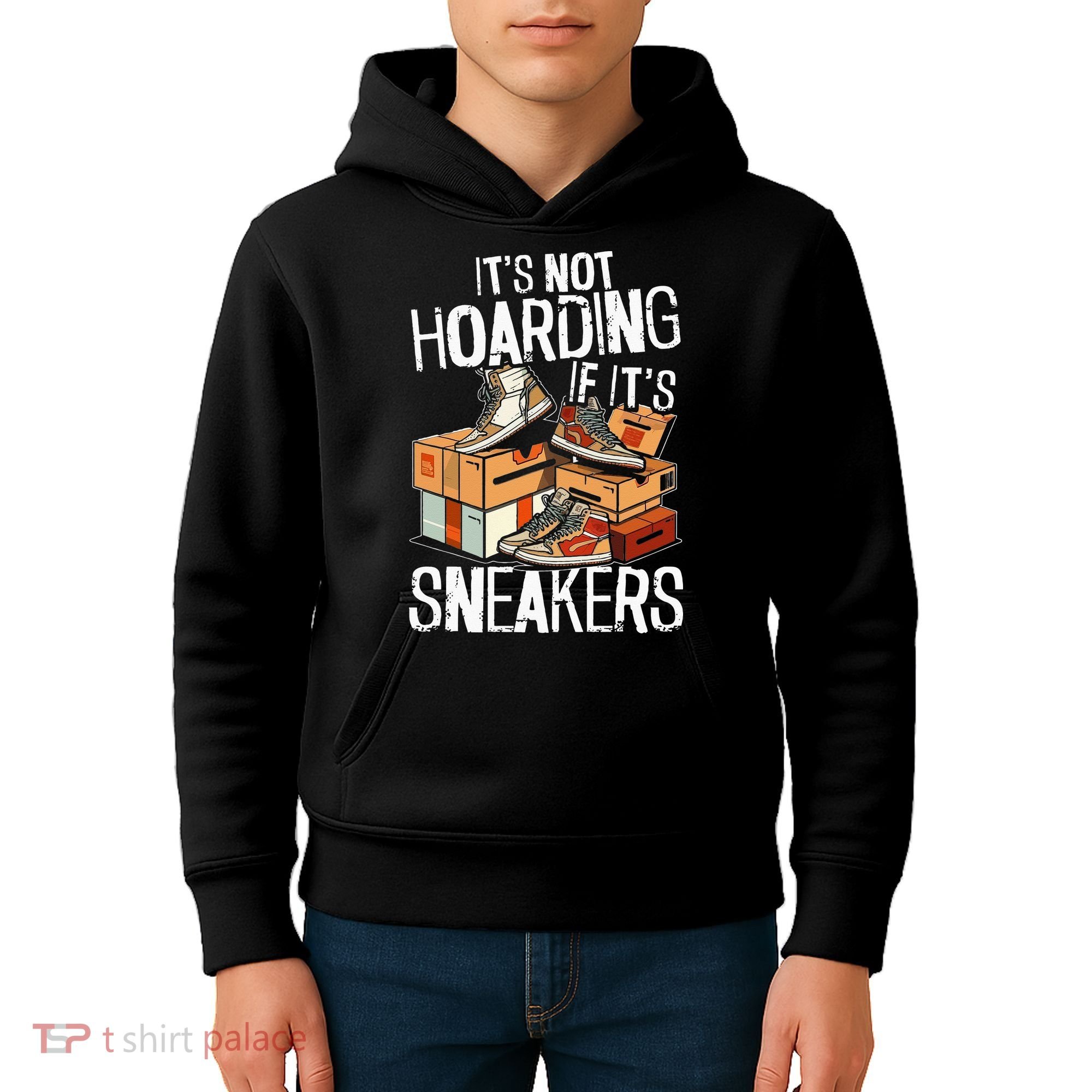 Shoe Collector Sneakerhead Shoe Lover I Love Sneakers Kids Hoodie
