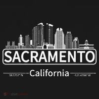 Sacramento California Skyline Travel to Sacramento Women's Hoodie thumb 2