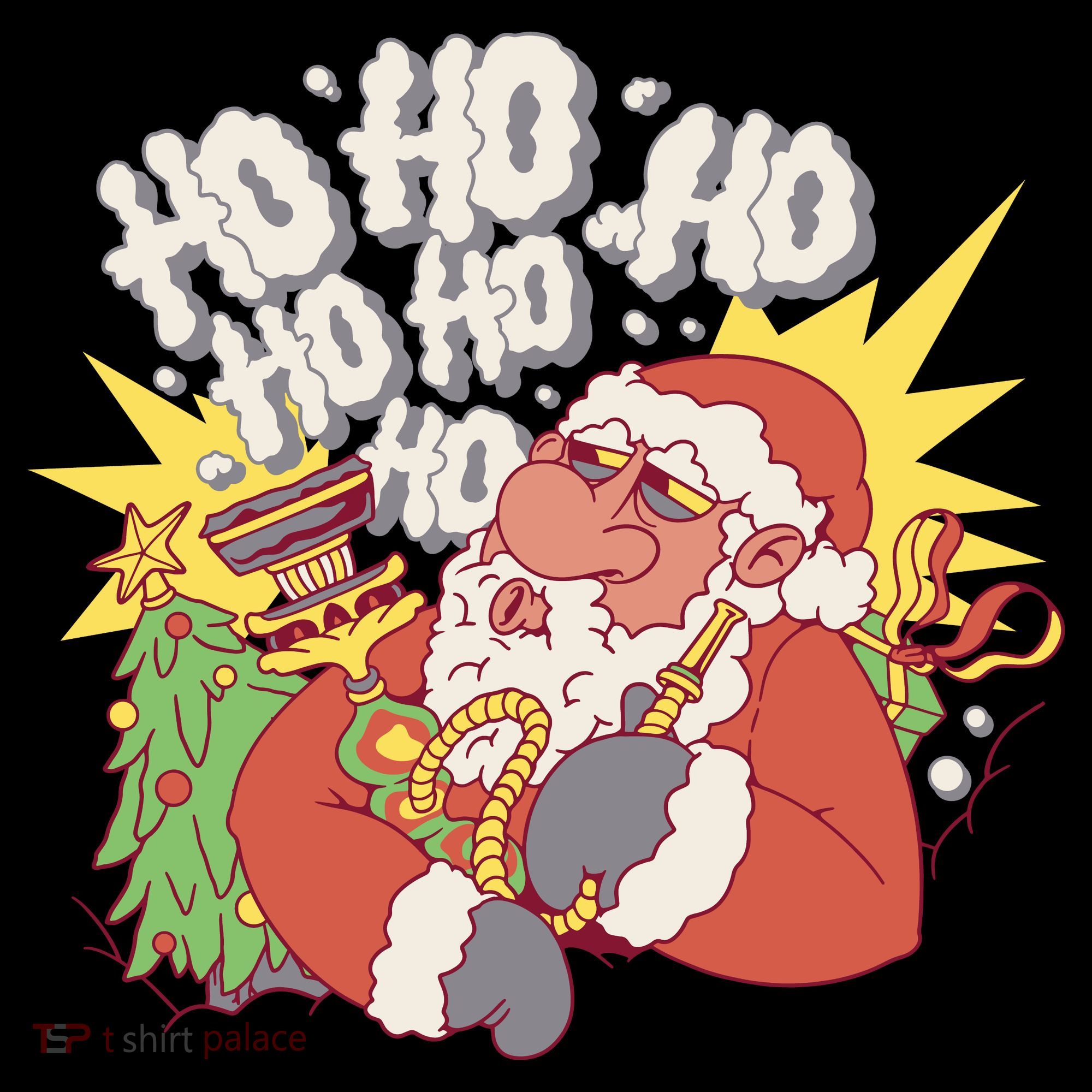 Santa Claus Smoking Hookah Tote Bag
