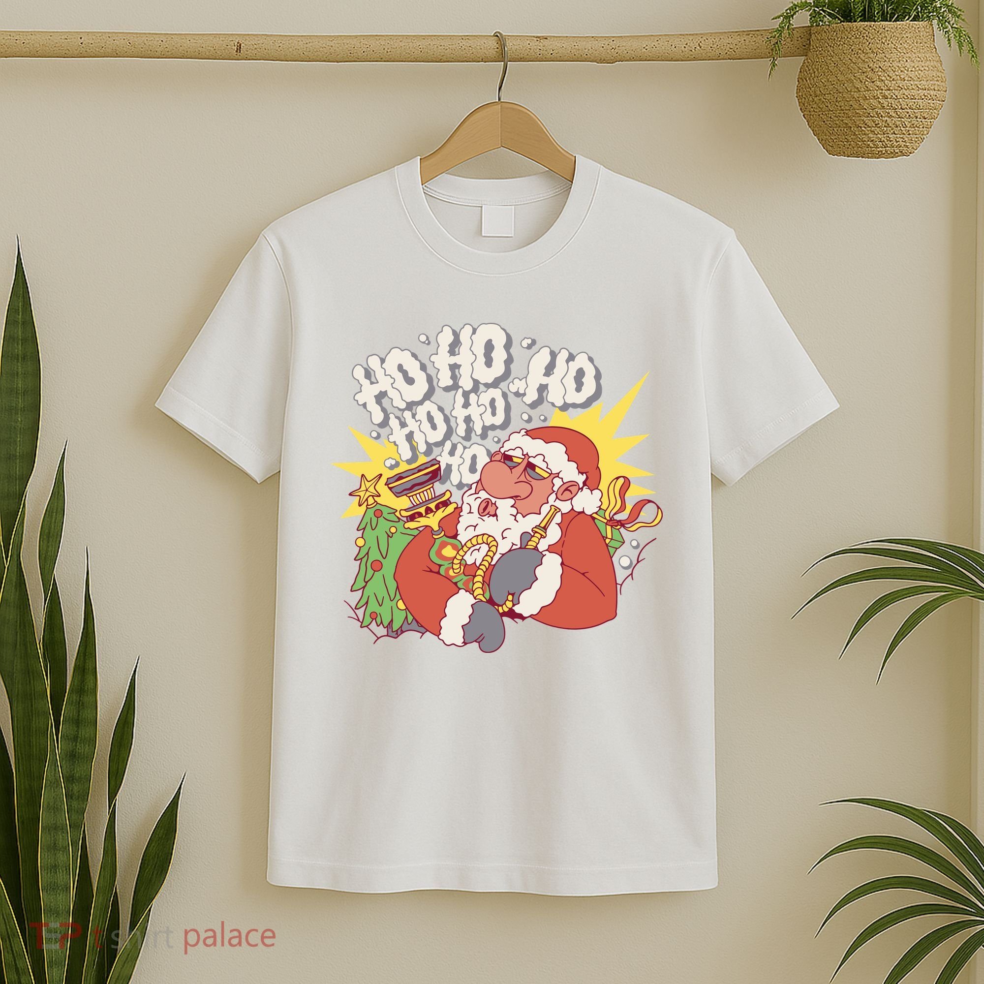 Santa Claus Smoking Hookah T-Shirt