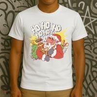 Santa Claus Smoking Hookah T-Shirt thumb 3