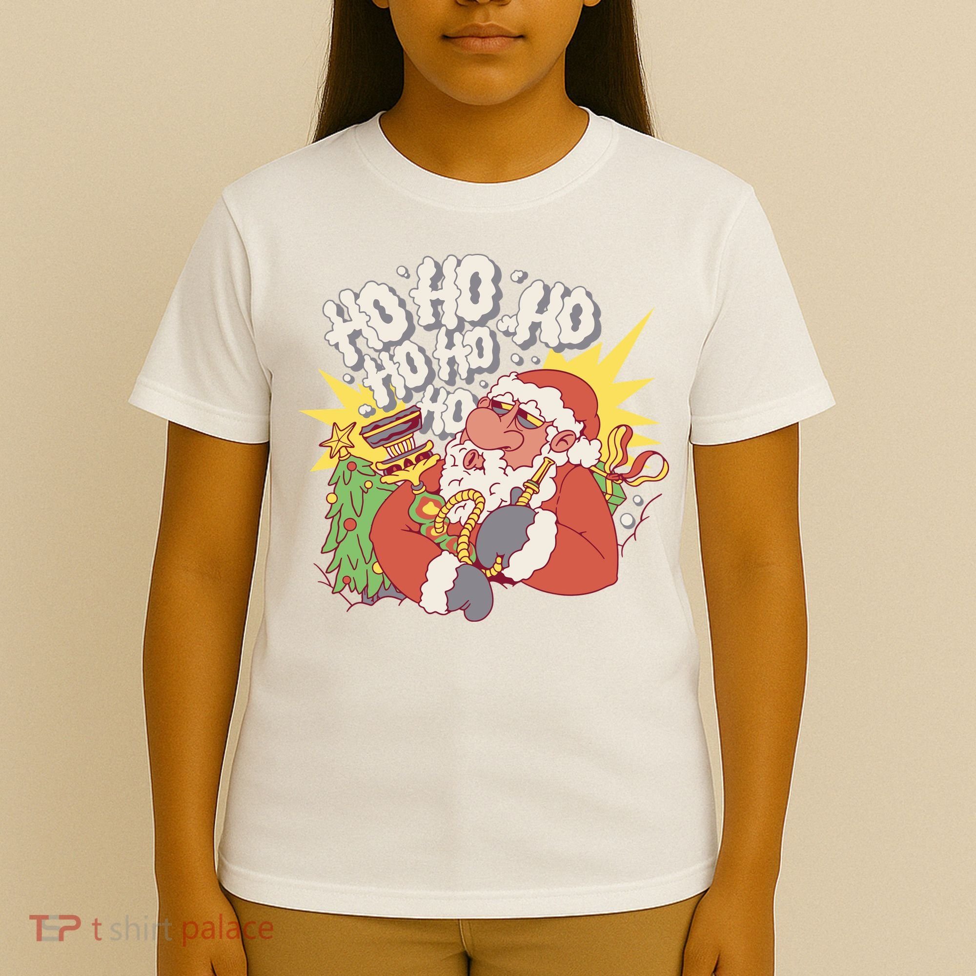 Santa Claus Smoking Hookah T-Shirt
