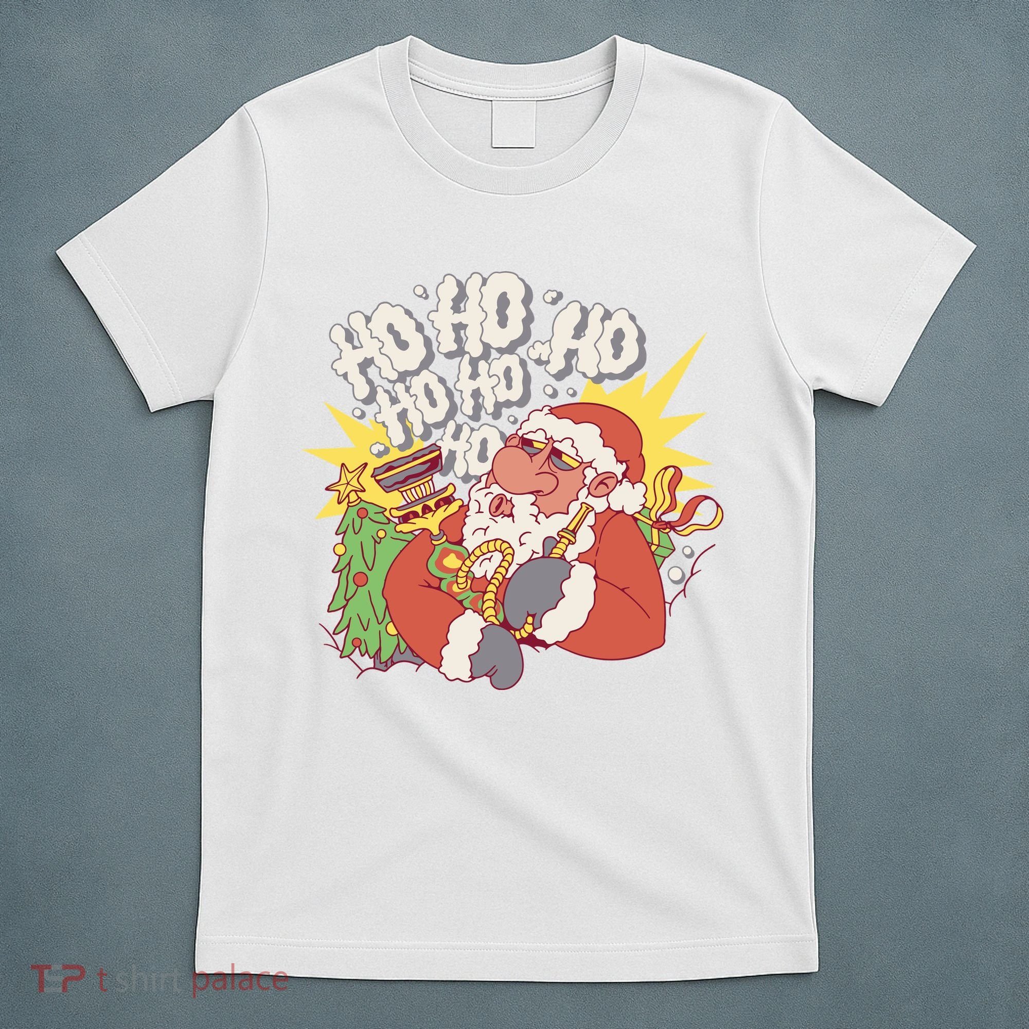 Santa Claus Smoking Hookah T-Shirt