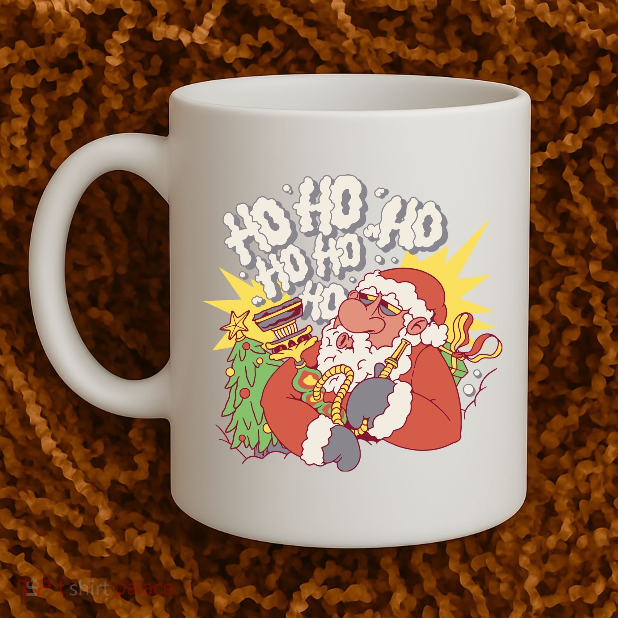 Santa Claus Smoking Hookah Coffee Mug