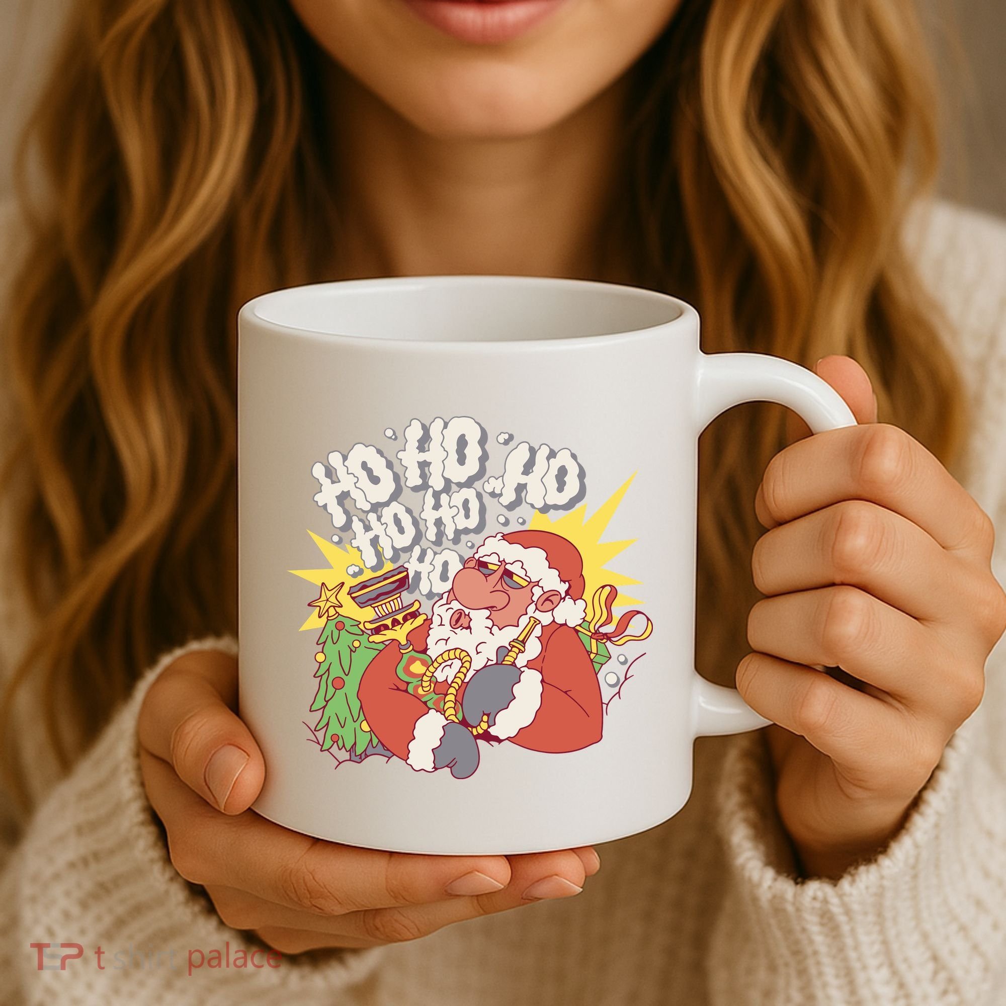 Santa Claus Smoking Hookah Coffee Mug