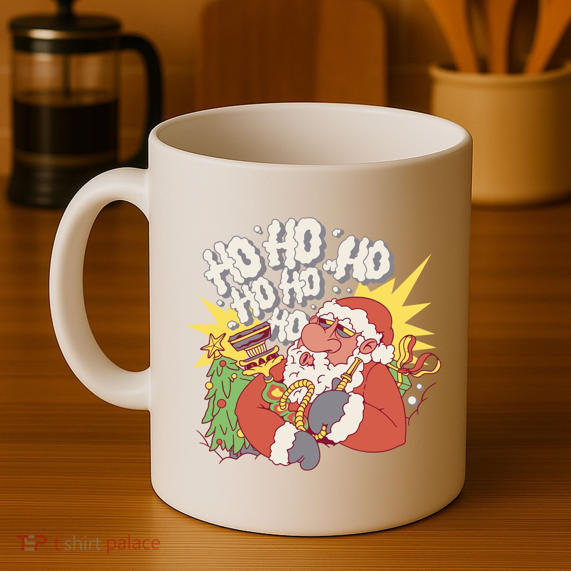 Santa Claus Smoking Hookah Coffee Mug