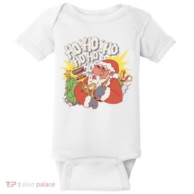 Santa Claus Smoking Hookah Baby Bodysuit