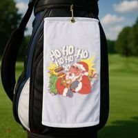Santa Claus Smoking Hookah Golf Towel thumb 2