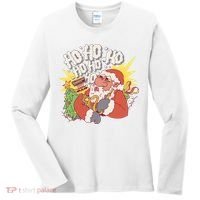 Santa Claus Smoking Hookah Women's Long Sleeve Shirt thumb 0