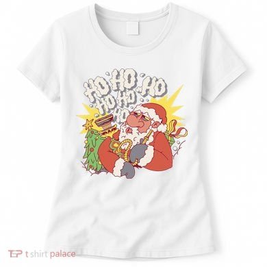 Santa Claus Smoking Hookah Women's T-Shirt