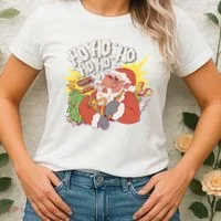 Santa Claus Smoking Hookah Women's T-Shirt thumb 2