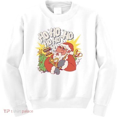 Santa Claus Smoking Hookah Kids Sweatshirt