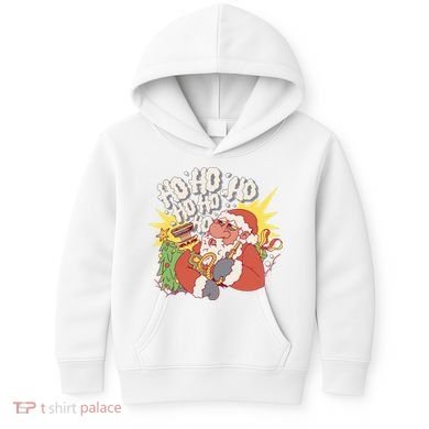 Santa Claus Smoking Hookah Kids Hoodie