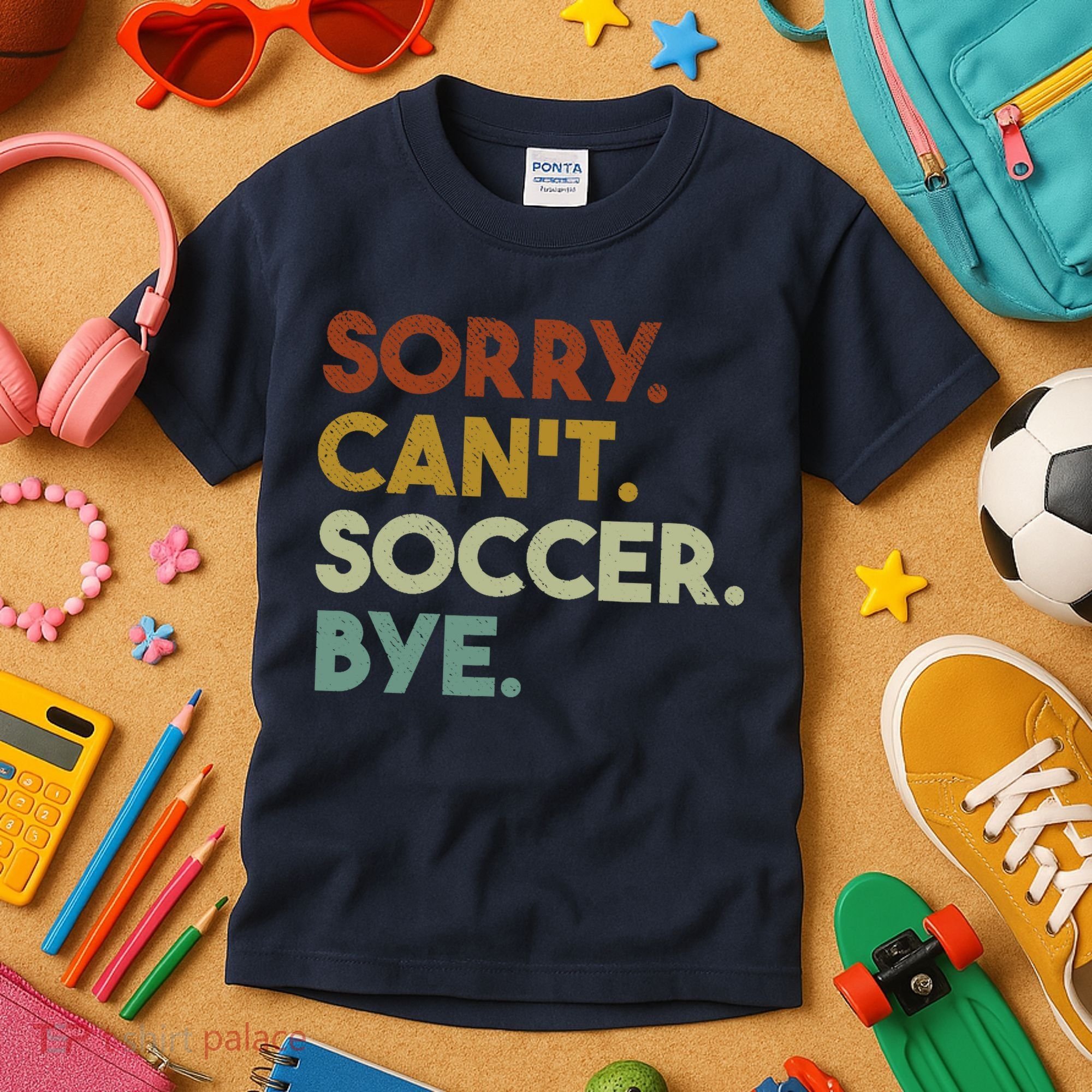 Sorry Cant Soccer Bye Funny Soccer Kids T-Shirt