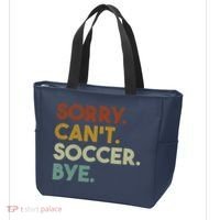 Sorry Cant Soccer Bye Funny Soccer Tote Bag thumb 3