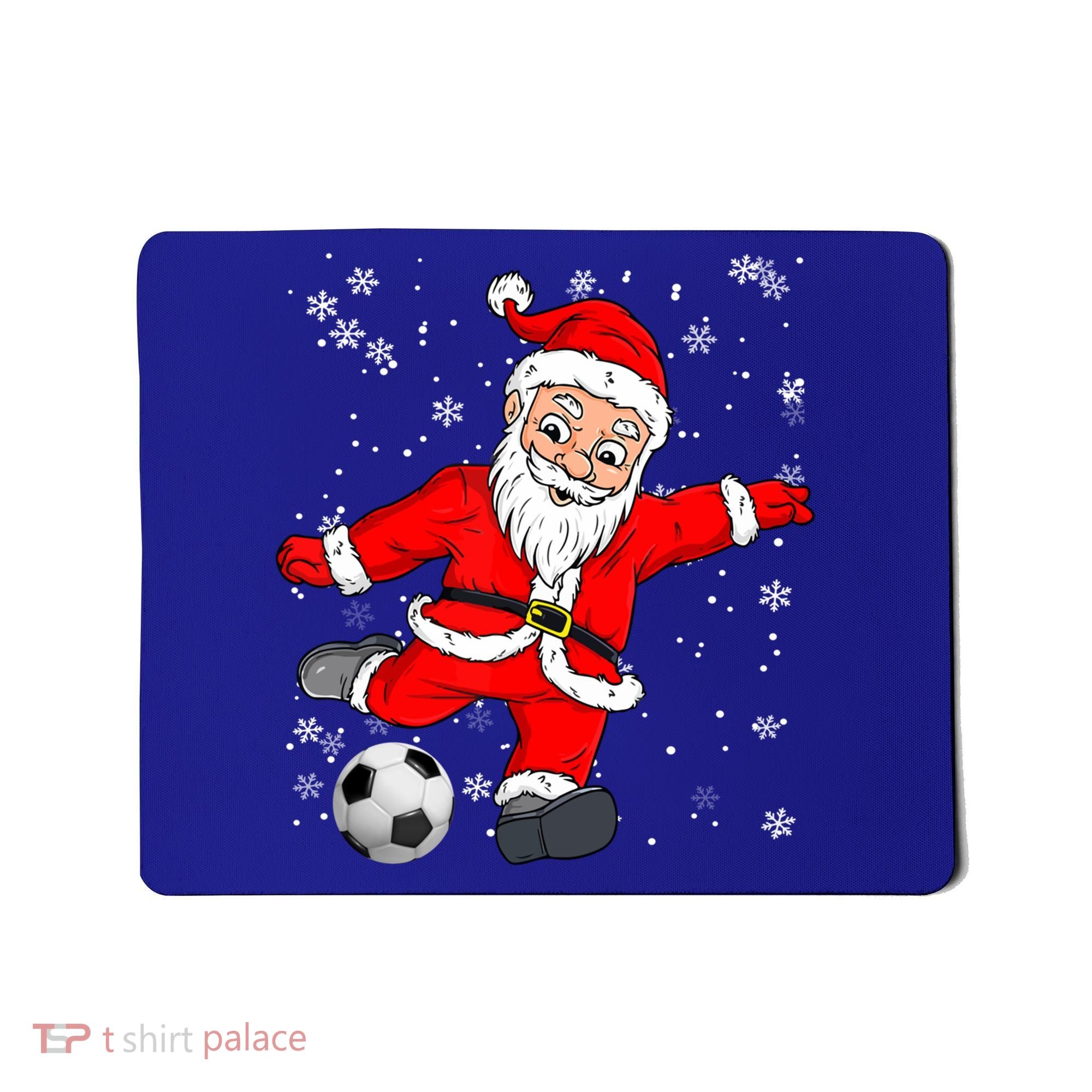 Santa Claus Soccer Christmas Xmas Party Sport Lover Funny Gift Mousepad