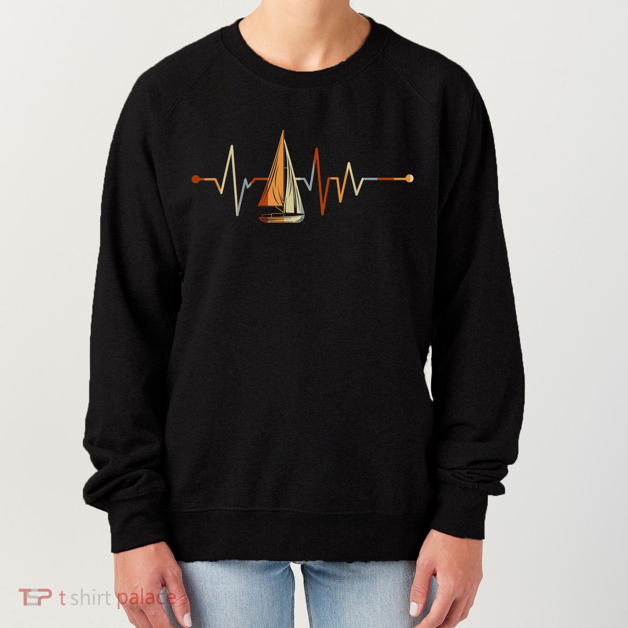 Sea Captain Sail Boat Heartbeat Boat Sailing Women's Sweatshirt
