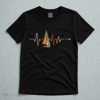 Sea Captain Sail Boat Heartbeat Boat Sailing T-Shirt thumb 5