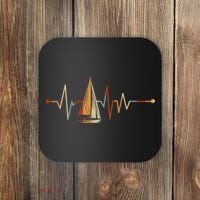 Sea Captain Sail Boat Heartbeat Boat Sailing Coaster thumb 0