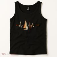 Sea Captain Sail Boat Heartbeat Boat Sailing Tank Top thumb 2