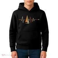 Sea Captain Sail Boat Heartbeat Boat Sailing Kids Hoodie thumb 4