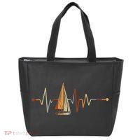 Sea Captain Sail Boat Heartbeat Boat Sailing Tote Bag thumb 0