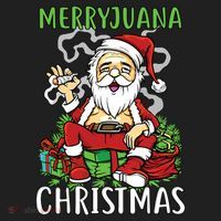 Santa Claus Smoking Weed Marryjuana Christmas 420 Beanie thumb 2