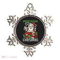 Santa Claus Smoking Weed Marryjuana Christmas 420 Ornament thumb 0