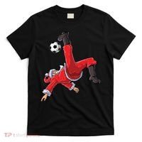 Soccer Christmas Santa Bicycle Kick Xmas Boy Ball Sport T-Shirt thumb 0