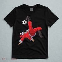Soccer Christmas Santa Bicycle Kick Xmas Boy Ball Sport T-Shirt thumb 5
