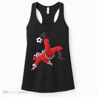 Soccer Christmas Santa Bicycle Kick Xmas Boy Ball Sport Women's Tank Top thumb 0