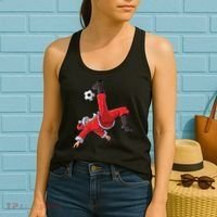 Soccer Christmas Santa Bicycle Kick Xmas Boy Ball Sport Women's Tank Top thumb 2