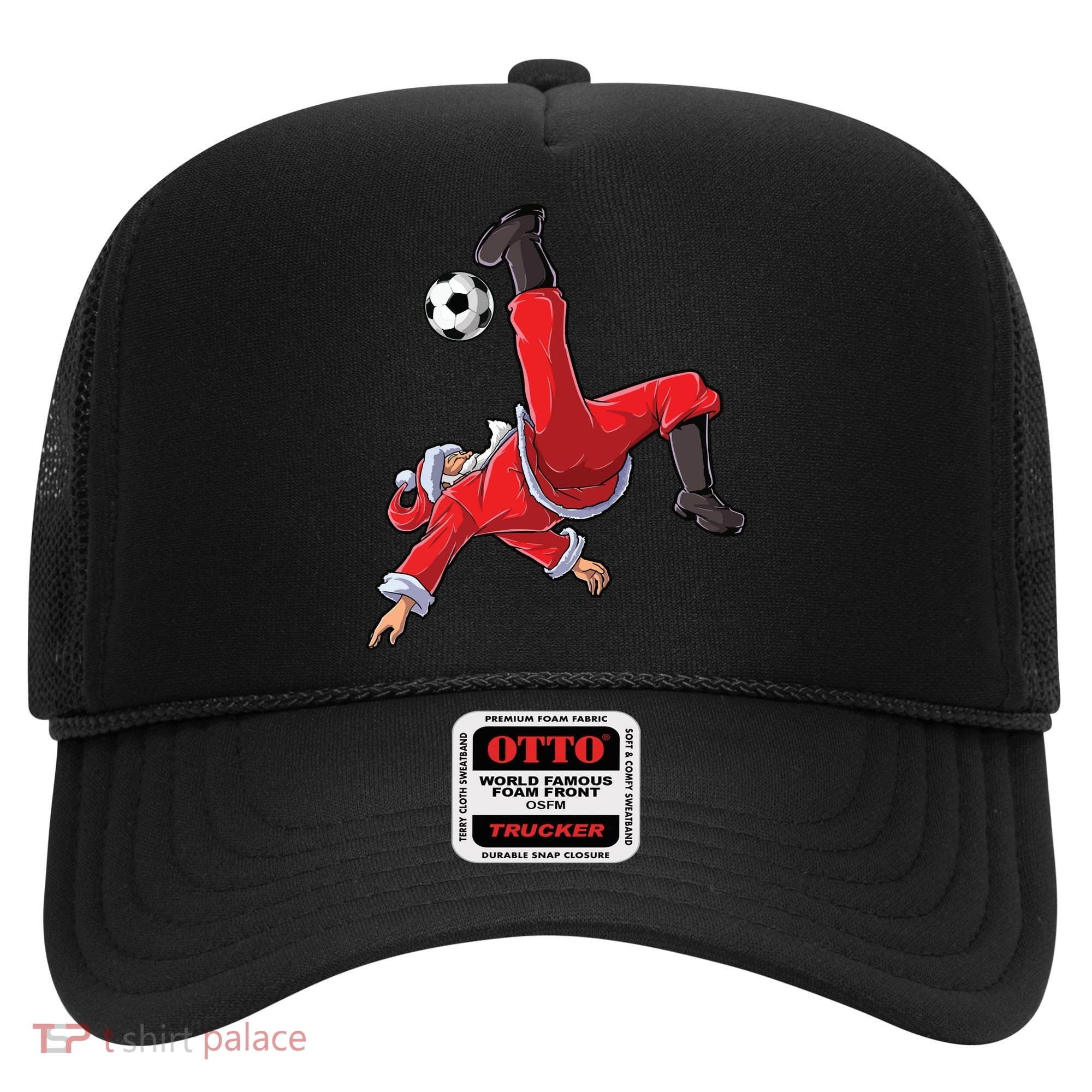 Soccer Christmas Santa Bicycle Kick Xmas Boy Ball Sport Hat