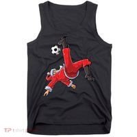 Soccer Christmas Santa Bicycle Kick Xmas Boy Ball Sport Tank Top thumb 0