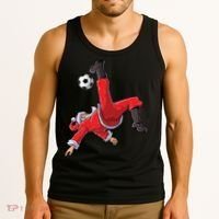 Soccer Christmas Santa Bicycle Kick Xmas Boy Ball Sport Tank Top thumb 3