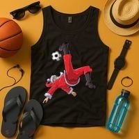 Soccer Christmas Santa Bicycle Kick Xmas Boy Ball Sport Tank Top thumb 4