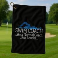 Swim Coach Swimming Teacher Gifcute Gift Cute Gift Golf Towel thumb 1