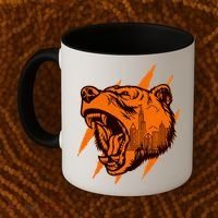 Sporty Chicago Skyline Roaring Bear Coffee Mug thumb 2
