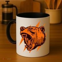 Sporty Chicago Skyline Roaring Bear Coffee Mug thumb 4