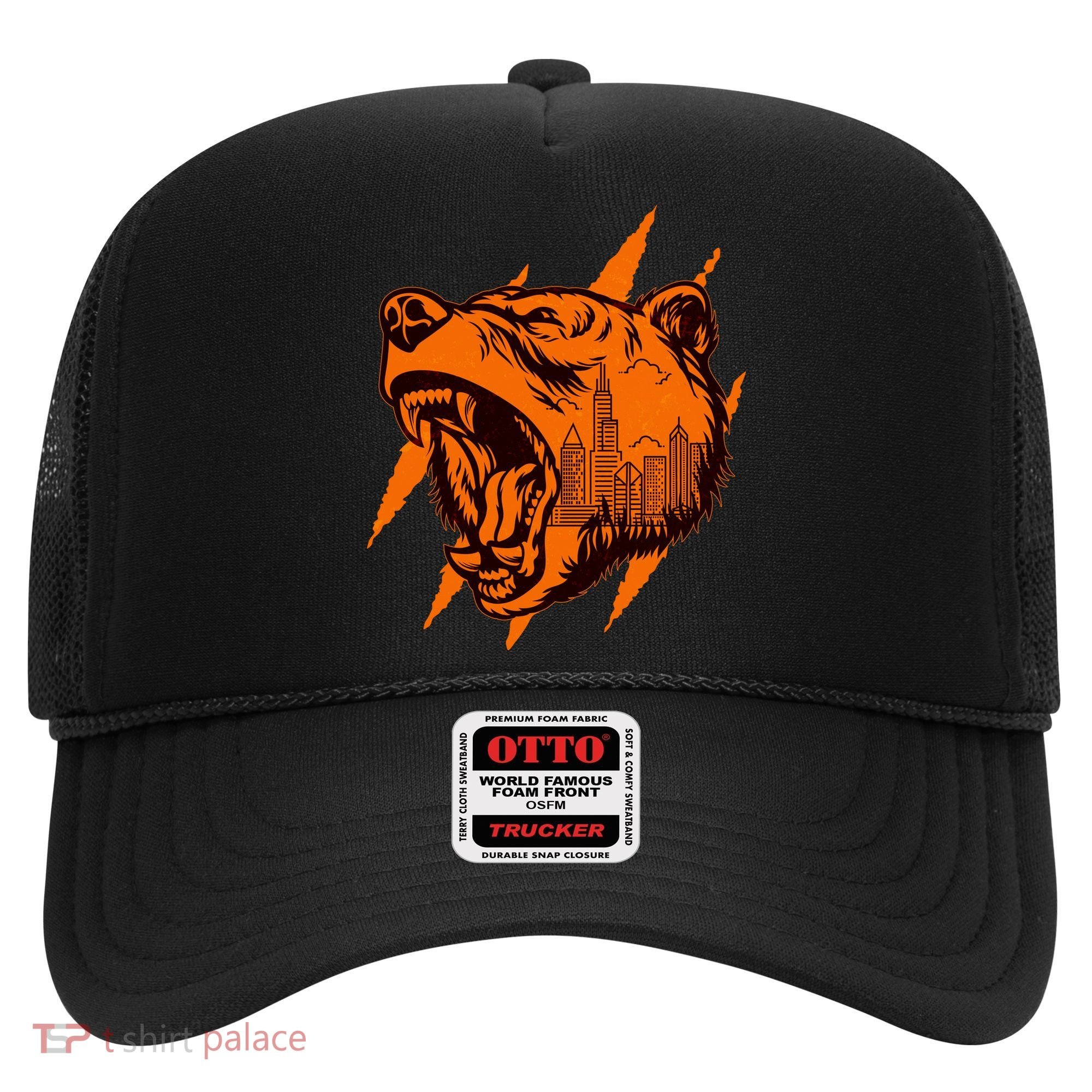 Sporty Chicago Skyline Roaring Bear Hat