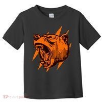 Sporty Chicago Skyline Roaring Bear Toddler T-Shirt thumb 0