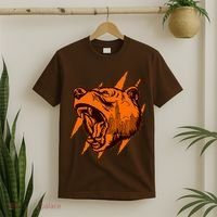Sporty Chicago Skyline Roaring Bear T-Shirt thumb 2