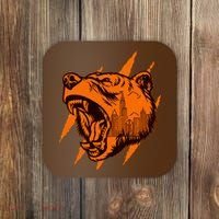 Sporty Chicago Skyline Roaring Bear Coaster thumb 0