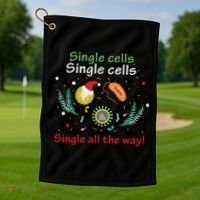 Single Cells Single Cells Science Biology Christmas Gift Golf Towel thumb 1