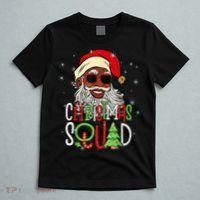 Santa Christmas Squad Black  African American Pajamas T-Shirt thumb 5